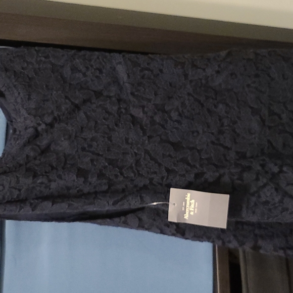 Abercrombie & Fitch, NWT, lace pattern dress/top, Navy Blue - Picture 4 of 6